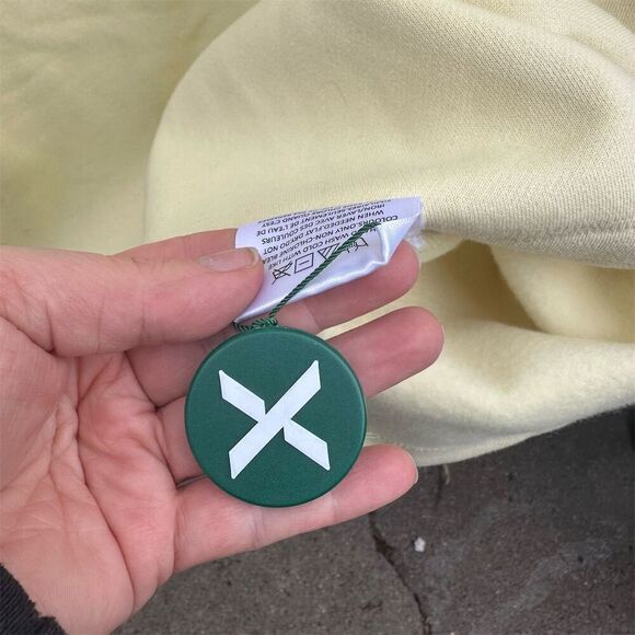 NWT Fear of God Essentials Egg Shell Relaxed Hoodie Size L Pullover - Picture 6 of 11